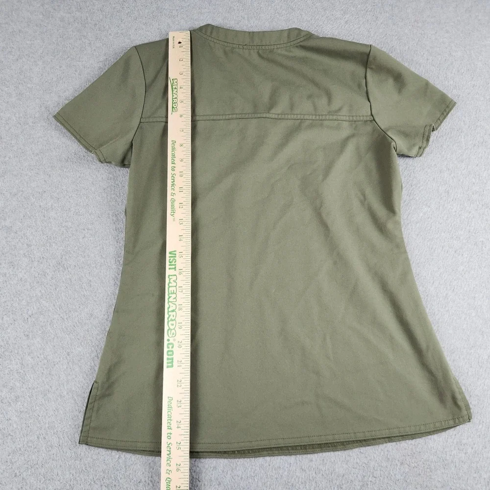 Med Couture 2 Piece Scrub Set Womens Small Olive Green Touch Medical V-Neck